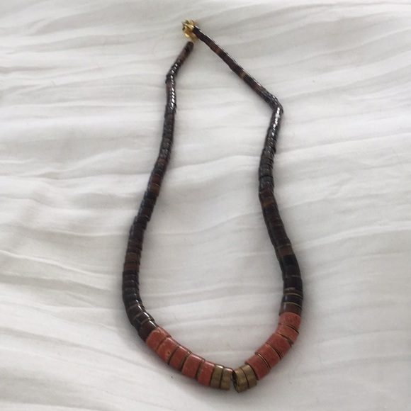 Brass and agate necklace - Picture 2 of 5